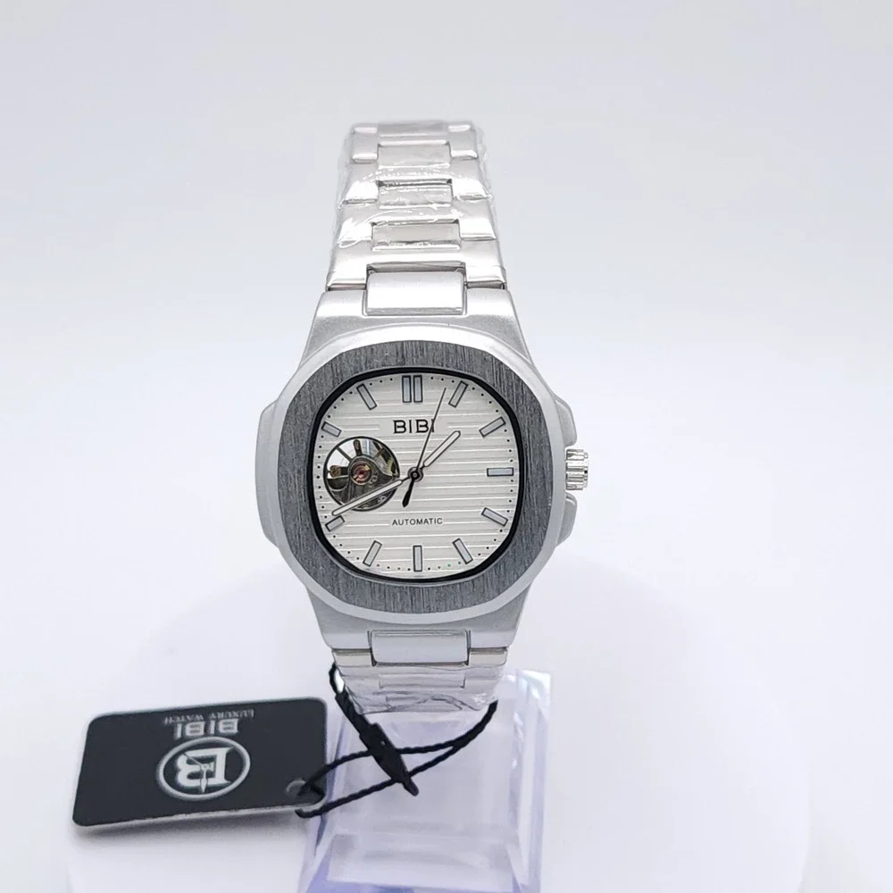 BIBI‎ Automatic Octagon Watch Silver 42mm